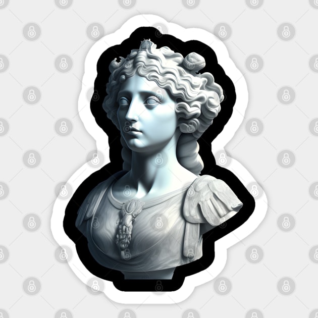 Goddess Minerva Bust Sticker by SeththeWelsh